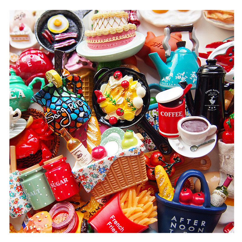 3D креативна симулация на храна Сладки мини магнити за хладилник Домашен декор Стикери за хладилник Паста за хладилник Малка паста за хладилник