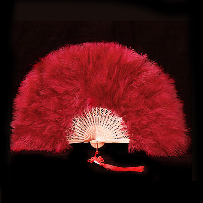 Удебелено ветрило от пера Cheongsam Catwalk Stage Performance Dance Fan Ancient Style Dance Fans Плюшено сгъваемо ветрило Реквизит Плюш