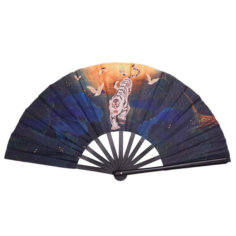 Голям сгъваем ръчен рейв вентилатор за жени/мъже китайски кунг фу тай чи бамбуков сгъваем вентилатор за парти декорации фестивал G K0W0