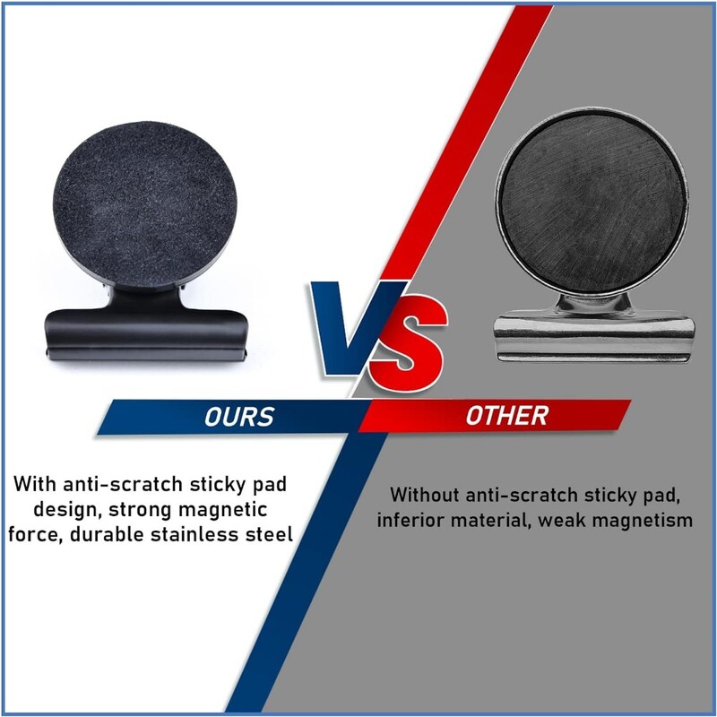 10 бр. Магнитни щипки Магнитите за хладилник имат лепкави подложки против надраскване, магнити за бяла дъска