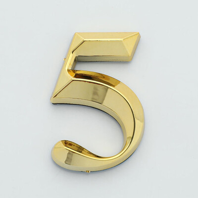 0-9 Naljepnica s kućnim brojem 3D zlatne boje Samoljepljiva ploča s natpisom na vratima Broj apartmana Hotelska vrata Uredska adresa Ulična ploča s naljepnicom