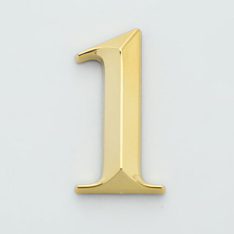 0-9 Naljepnica s kućnim brojem 3D zlatne boje Samoljepljiva ploča s natpisom na vratima Broj apartmana Hotelska vrata Uredska adresa Ulična ploča s naljepnicom