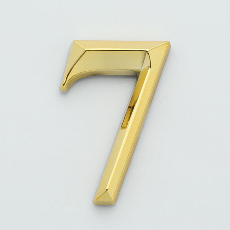 0-9 Naljepnica s kućnim brojem 3D zlatne boje Samoljepljiva ploča s natpisom na vratima Broj apartmana Hotelska vrata Uredska adresa Ulična ploča s naljepnicom