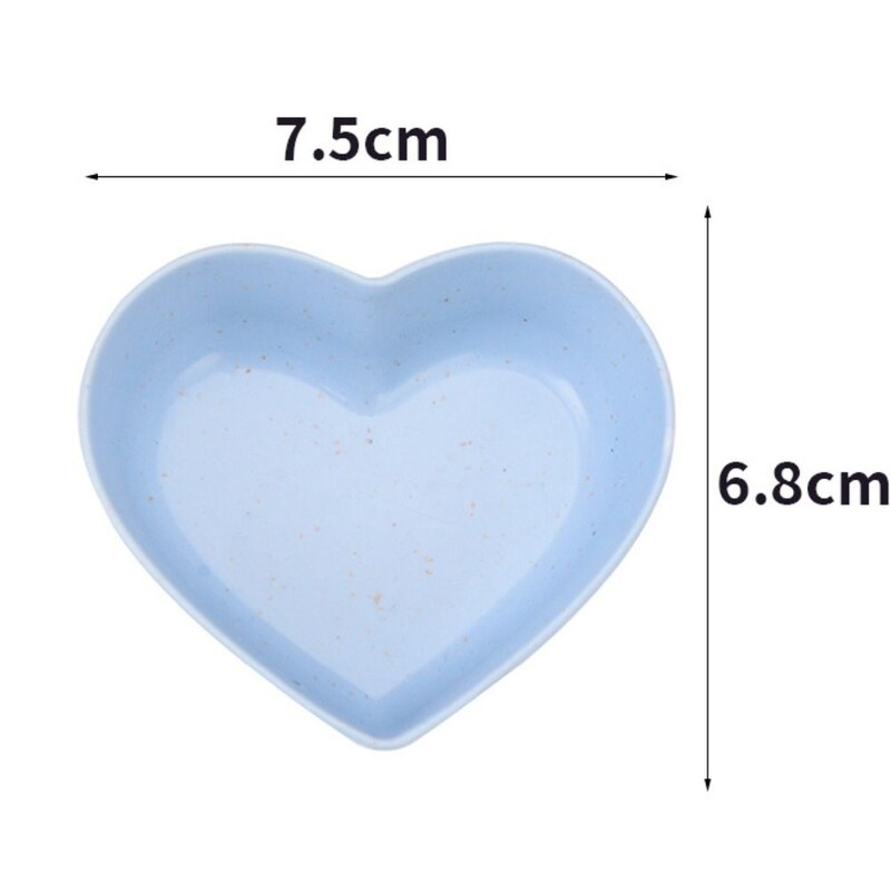 10 бр. Разградим съд с подправки във формата на сърце Лека купа за потапяне против капки Пшенична слама Ястия за сос Подправка