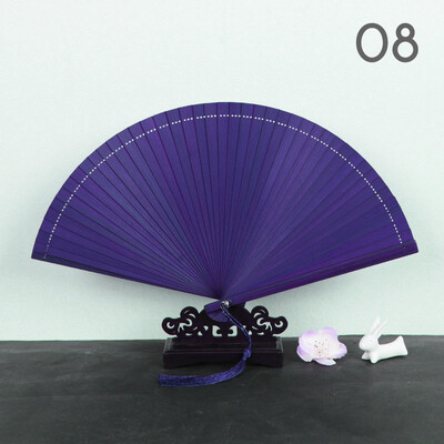 Sklopiva lepeza od kineskog bambusa Klasične, elegantne ručne lepeze Performance Rekvizite Puna boja Ventilator Potrepštine za uređenje doma Vjenčani suvenir