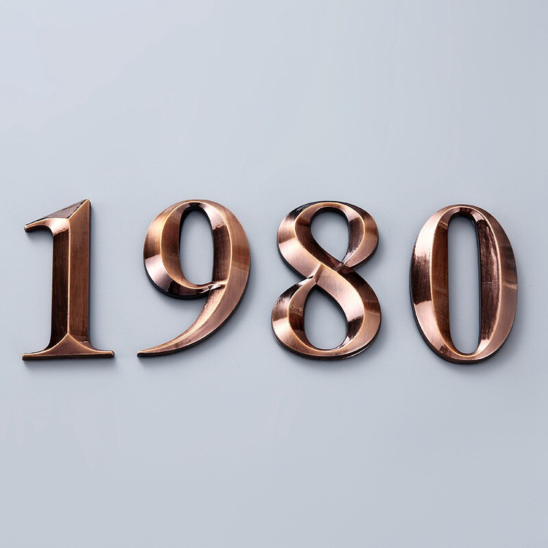 3D номер на къща 0-9 цифри Табелка с номер на врата Домашна улица Пощенска кутия Хотелски стикери Знак Апартамент Хотелски стикери за врати на офис