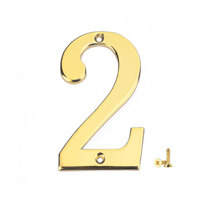 1 бр. 3-инчови метални номера на къщи с винтове M2, номера на пощенски кутии от твърда цинкова сплав 3D номера на адреси за апартамент извън къщата