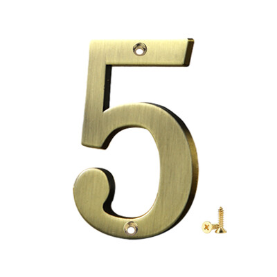 1 бр. 3-инчови метални номера на къщи с винтове M2, номера на пощенски кутии от твърда цинкова сплав 3D номера на адреси за апартамент извън къщата