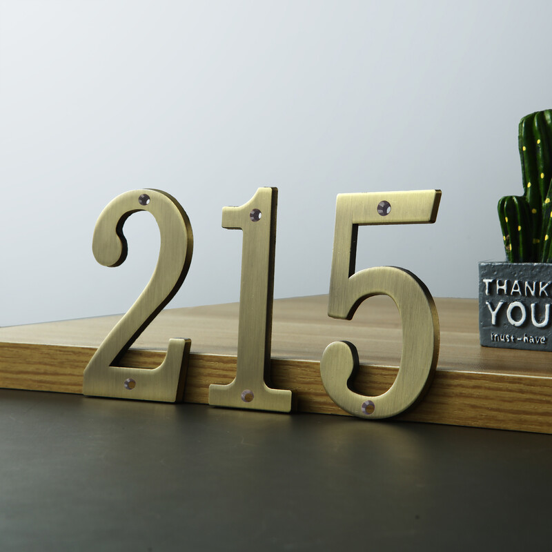 1 бр. 3-инчови метални номера на къщи с винтове M2, номера на пощенски кутии от твърда цинкова сплав 3D номера на адреси за апартамент извън къщата