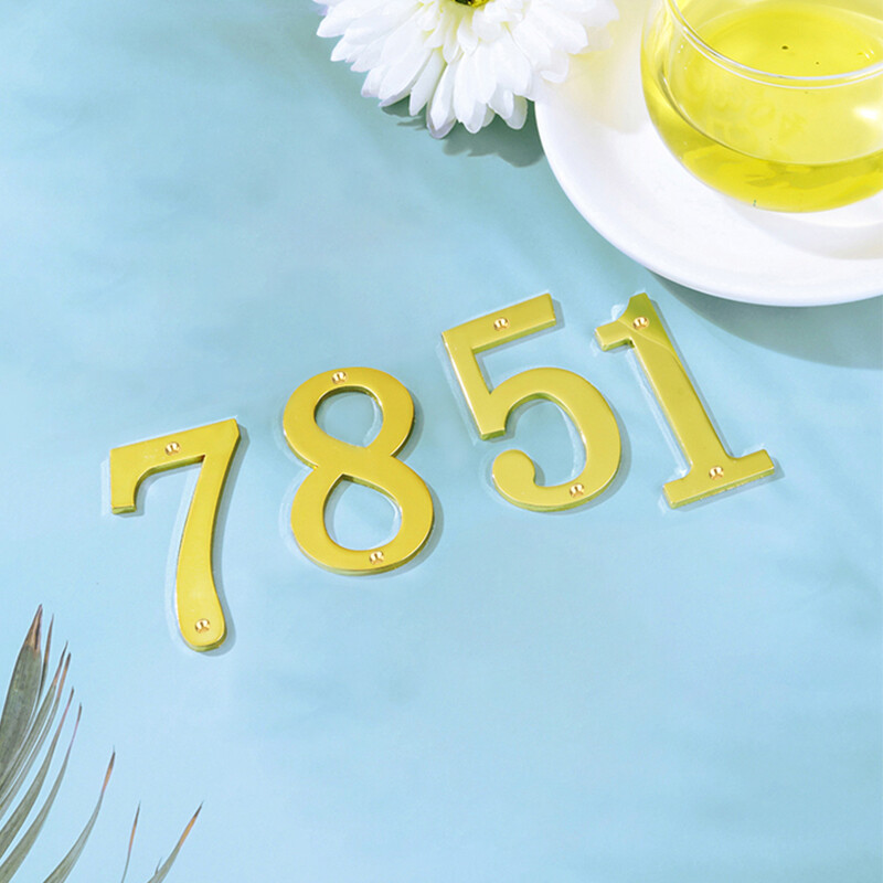 1 бр. 3-инчови метални номера на къщи с винтове M2, номера на пощенски кутии от твърда цинкова сплав 3D номера на адреси за апартамент извън къщата