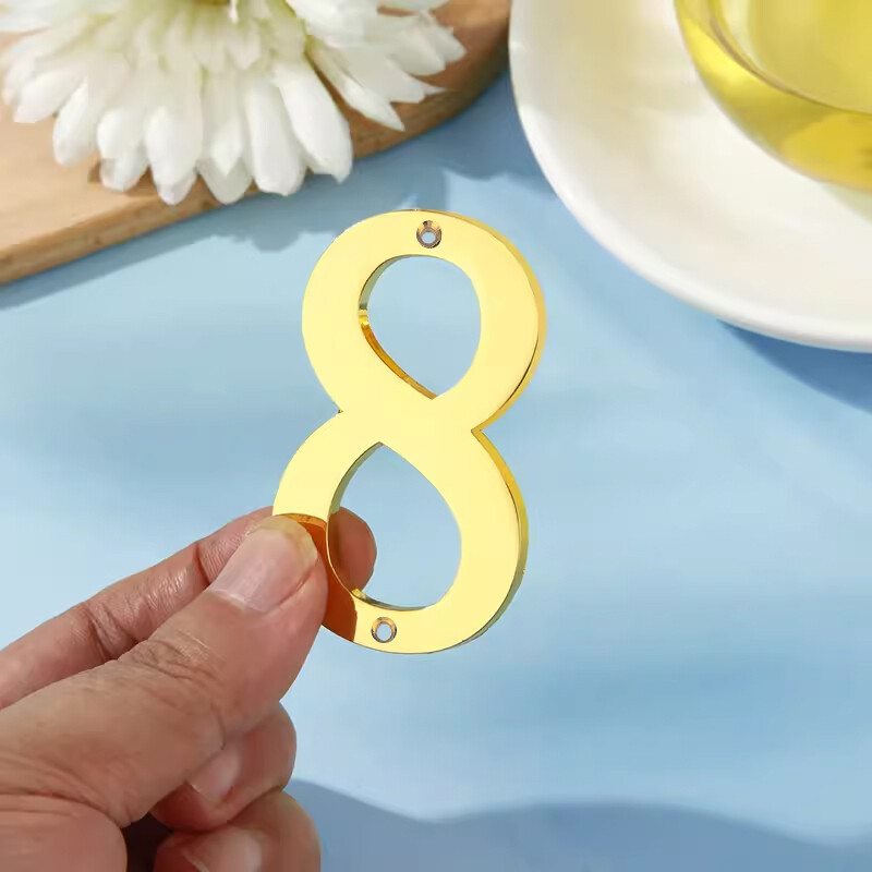 1 бр. 3-инчови метални номера на къщи с винтове M2, номера на пощенски кутии от твърда цинкова сплав 3D номера на адреси за апартамент извън къщата