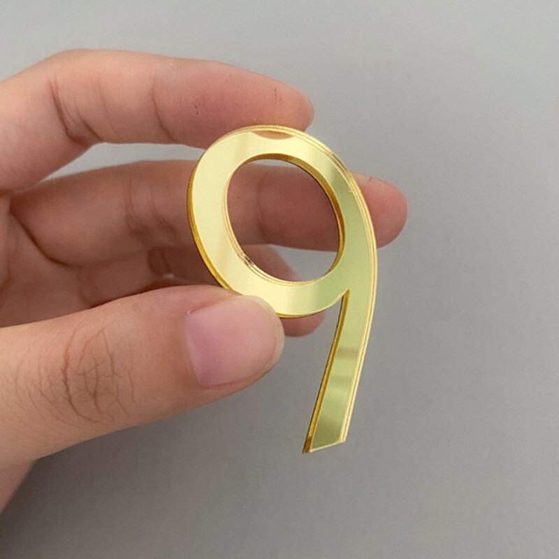 1 бр. 3D табела с цифри на вратата Самозалепващи се стикери с номера Стикер за дома на хотела Адрес Табела за врата Къща Табела Покритие Цифри на портата