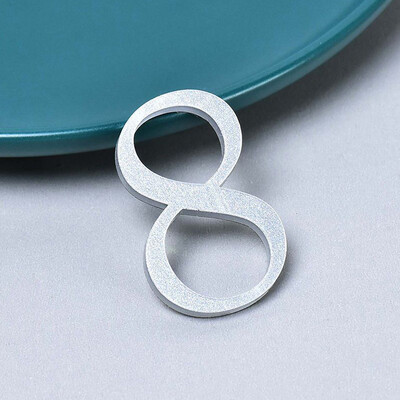 Акрилен номер на къща Външни златисто сребърни самозалепващи се букви Номера на вратите на апартамента Стикери Табела Пощенска кутия Адресен знак #0-9