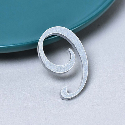 Акрилен номер на къща Външни златисто сребърни самозалепващи се букви Номера на вратите на апартамента Стикери Табела Пощенска кутия Адресен знак #0-9