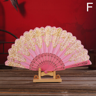 Винтидж сгъваем вентилатор Испански китайски танц Косплей Ръчни вентилатори Арт Занаяти Декорация на дома Сувенири за сватбено парти Подаръци