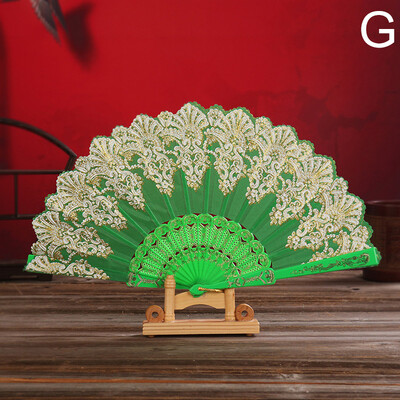 Винтидж сгъваем вентилатор Испански китайски танц Косплей Ръчни вентилатори Арт Занаяти Декорация на дома Сувенири за сватбено парти Подаръци