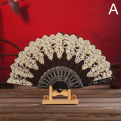 Винтидж сгъваем вентилатор Испански китайски танц Косплей Ръчни вентилатори Арт Занаяти Декорация на дома Сувенири за сватбено парти Подаръци