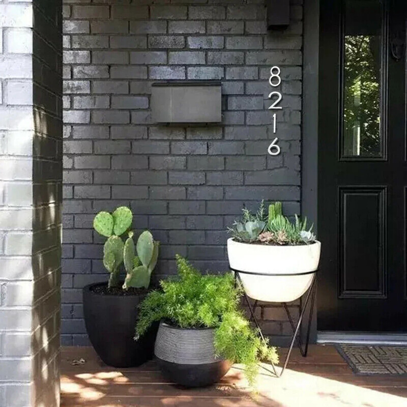 Чисто нов номер на вратата, букви от неръждаема стомана, адрес на стаята, цифри, сребърен стикер, 3D табло на вратата, табела за домашен декор