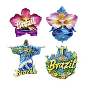 Южна Америка, Бразилия, смола, 3D магнити за хладилник, туристически сувенир, стикер за хладилник, ръкоделие, подарък, декорация, артикули