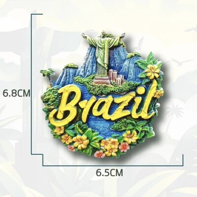 Южна Америка, Бразилия, смола, 3D магнити за хладилник, туристически сувенир, стикер за хладилник, ръкоделие, подарък, декорация, артикули