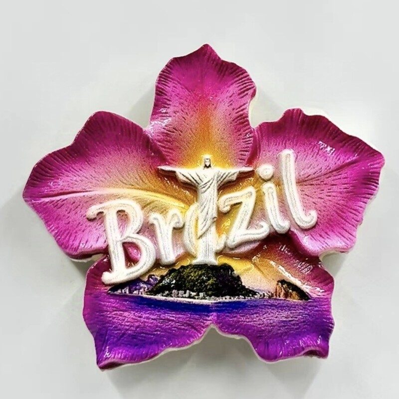 Южна Америка, Бразилия, смола, 3D магнити за хладилник, туристически сувенир, стикер за хладилник, ръкоделие, подарък, декорация, артикули