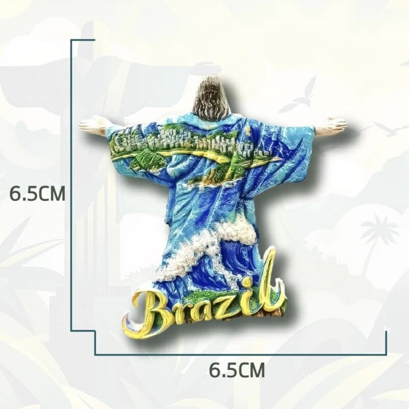 Южна Америка, Бразилия, смола, 3D магнити за хладилник, туристически сувенир, стикер за хладилник, ръкоделие, подарък, декорация, артикули