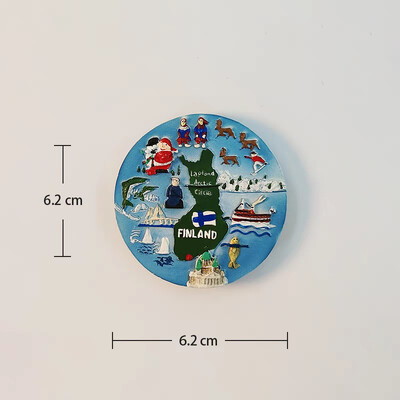 Европа Финландия 3D магнити за хладилник Туристически сувенири Магнити за хладилник Колекция стикери Занаятчийски предмети за декорация