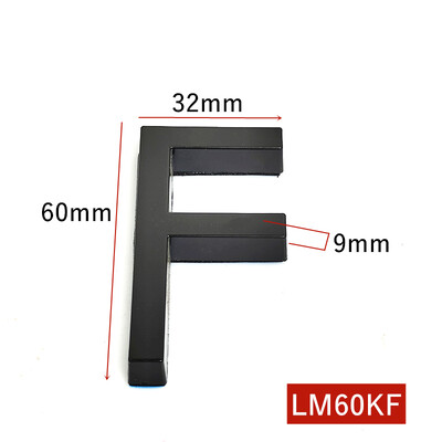 5.8CM 3D черна табела с номер на вратата на къщата Домашен номер Улица Номер на пощенска кутия Стикери Числа Плоски номер Номер на хотел Външна врата