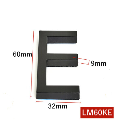 5.8CM 3D черна табела с номер на вратата на къщата Домашен номер Улица Номер на пощенска кутия Стикери Числа Плоски номер Номер на хотел Външна врата