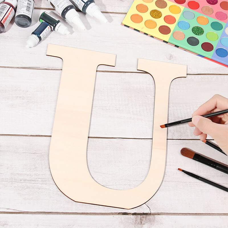 30 см дървени букви за стенни декорации Занаяти Детска стая Детска стая Азбука Име Направи си сам Дума Сватбено парти Изкуство Начало Декор