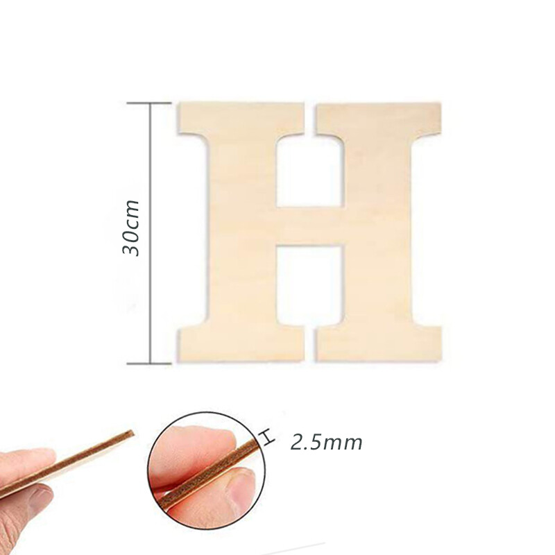 30 см дървени букви за стенни декорации Занаяти Детска стая Детска стая Азбука Име Направи си сам Дума Сватбено парти Изкуство Начало Декор