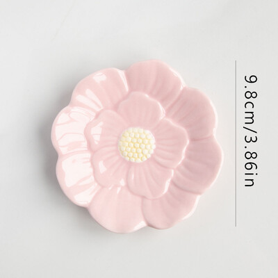 1 бр лилава керамична тава за бижута цветя пръстен държач за съдове Порцеланова тава за дрънкулки декоративна плоча за дрънкулки за пръстен колие