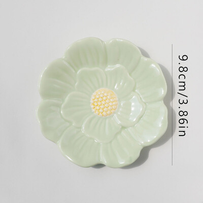 1 бр лилава керамична тава за бижута цветя пръстен държач за съдове Порцеланова тава за дрънкулки декоративна плоча за дрънкулки за пръстен колие