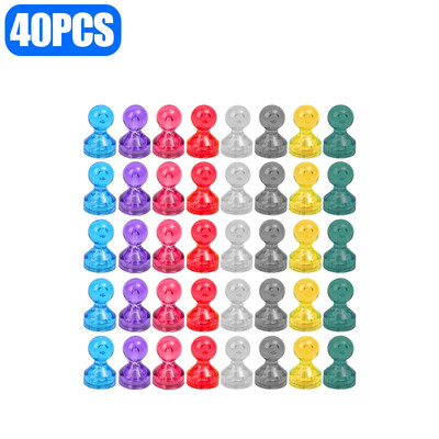 Цветен магнит Булачка Силна неодимова магнитна палец Стикер за хладилник Кухня Домашен офис Магнит Конус Буталки