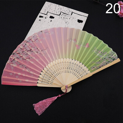 Бамбуков сгъваем вентилатор, дантела, класически танц, ръчен вентилатор, изпълнение, ръчен вентилатор, фото реквизит, сватбено парти, домашен декор