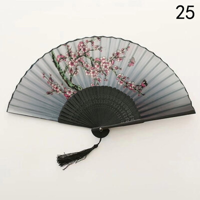 Бамбуков сгъваем вентилатор, дантела, класически танц, ръчен вентилатор, изпълнение, ръчен вентилатор, фото реквизит, сватбено парти, домашен декор