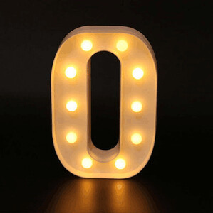 22 см светеща LED буква Нощна лампа 26 Английска азбука Номер Батерия Лампа Дивали Романтична сватбена украса Коледа.