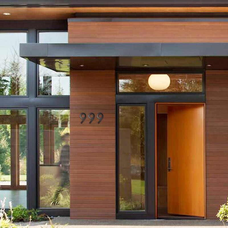 Модерни номера на адреси Номера на пощенски кутии Акрил против ръжда Модни 3D номера Плаващи черни номера на адреси за стени Улици