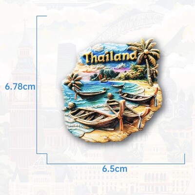 Азия, Тайланд, смола, 3D магнити за хладилник, туристически сувенир, стикер за хладилник, ръкоделие, подарък, декорация