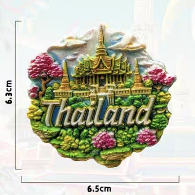 Азия, Тайланд, смола, 3D магнити за хладилник, туристически сувенир, стикер за хладилник, ръкоделие, подарък, декорация