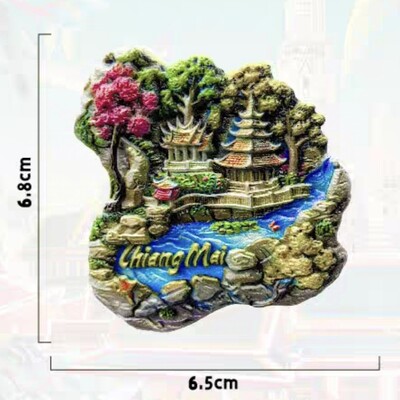 Азия, Тайланд, смола, 3D магнити за хладилник, туристически сувенир, стикер за хладилник, ръкоделие, подарък, декорация