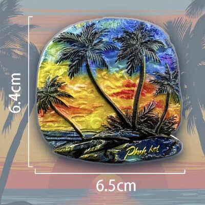 Азия, Тайланд, смола, 3D магнити за хладилник, туристически сувенир, стикер за хладилник, ръкоделие, подарък, декорация