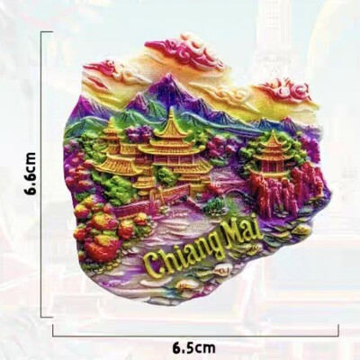 Азия, Тайланд, смола, 3D магнити за хладилник, туристически сувенир, стикер за хладилник, ръкоделие, подарък, декорация