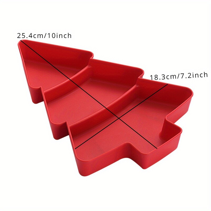 1PC Творческа коледна елха Плодова чиния Разделена домакинска чиния за закуски Бонбони Сушени плодове Кутия за съхранение на семена от пъпеш