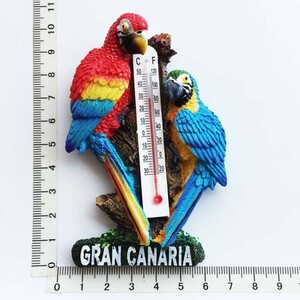 Северна Америка Доминиканска 3D папагали Птици Магнити за хладилник Стикер за хладилник за домашен декор Стереоскопичен магнит за хладилник