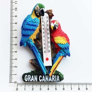 Северна Америка Доминиканска 3D папагали Птици Магнити за хладилник Стикер за хладилник за домашен декор Стереоскопичен магнит за хладилник