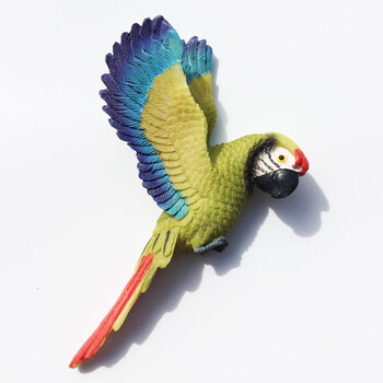 Βόρεια Αμερική Δομινικανή 3D Parrot Birds Refrigerator Magnets Αυτοκόλλητο ψυγείου για διακόσμηση σπιτιού Στερεοσκοπικός μαγνήτης ψυγείου