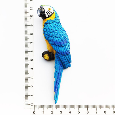 Северна Америка Доминиканска 3D папагали Птици Магнити за хладилник Стикер за хладилник за домашен декор Стереоскопичен магнит за хладилник