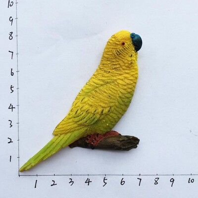 Северна Америка Доминиканска 3D папагали Птици Магнити за хладилник Стикер за хладилник за домашен декор Стереоскопичен магнит за хладилник