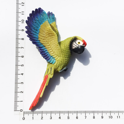 Северна Америка Доминиканска 3D папагали Птици Магнити за хладилник Стикер за хладилник за домашен декор Стереоскопичен магнит за хладилник